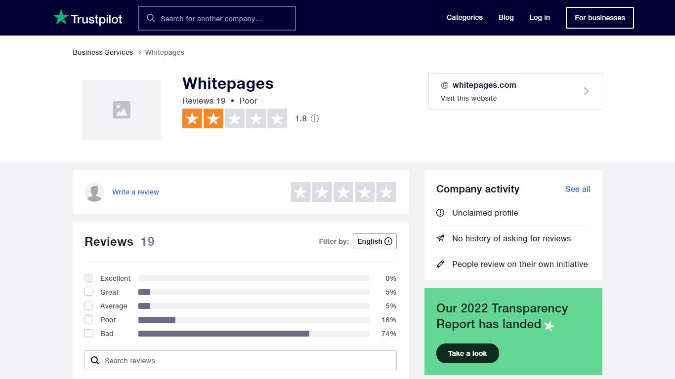 Read Customer Service Reviews of whitepages.com - Trustpilot